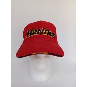 US Marines‎ Baseball Cap Red Embroidered Adjustable Hat Military Pride Hat